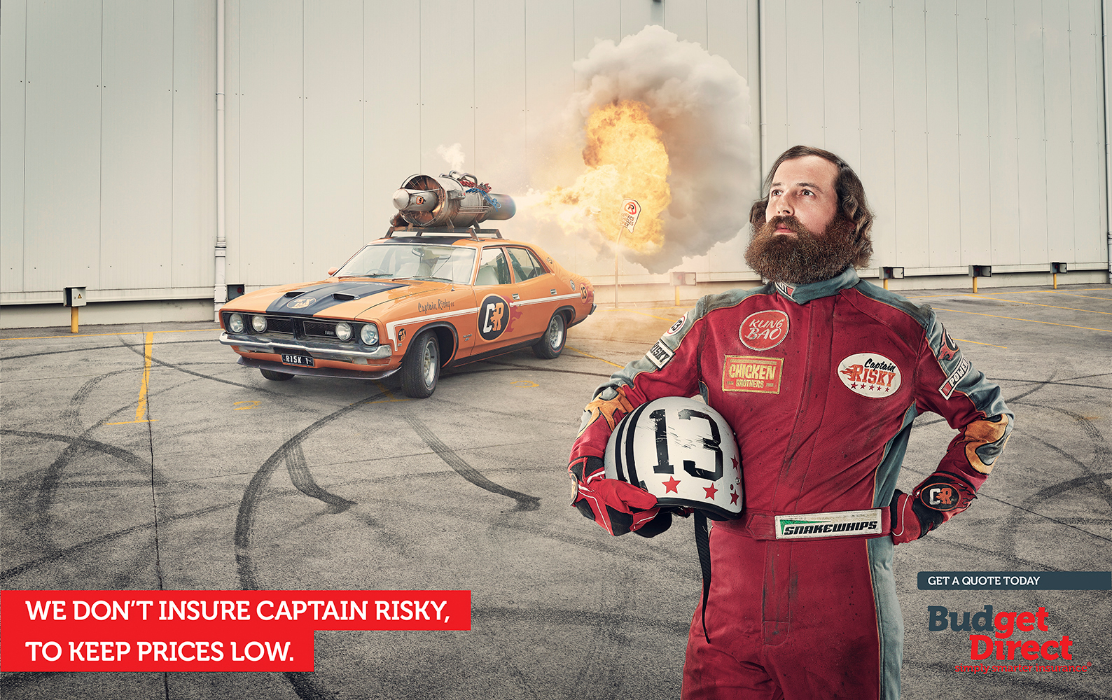 Captian Risky BUDGET DIRECT Mat Baker